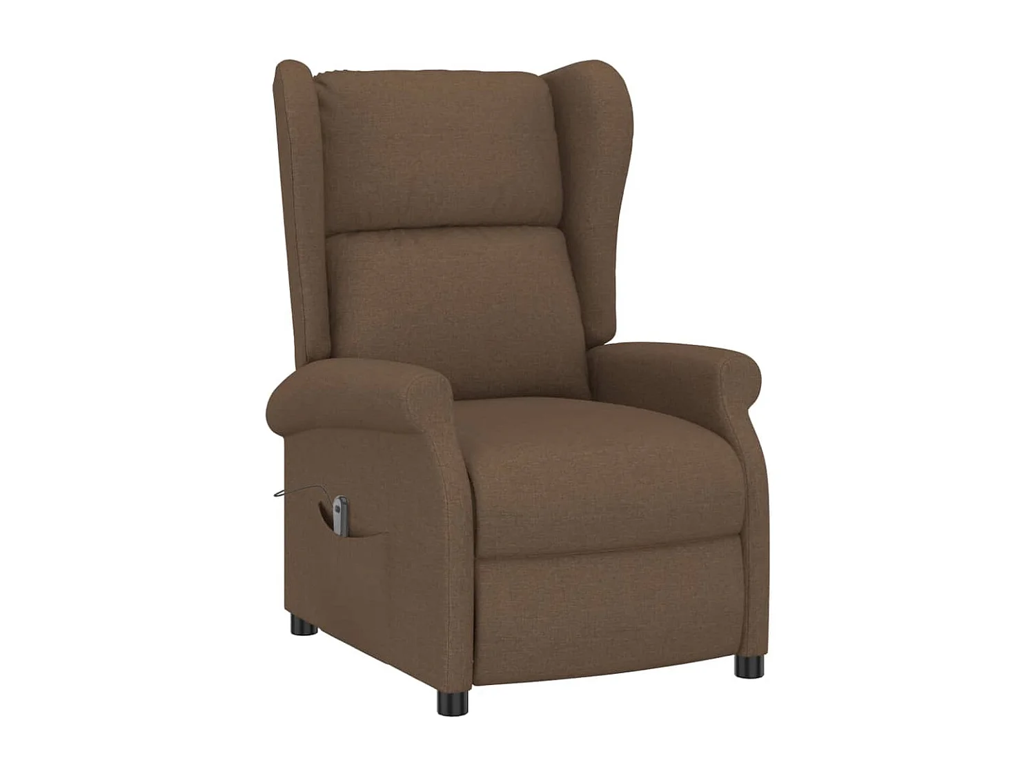 Fauteuil inclinable électrique-Chaise de relax à oreilles marron tissu SHL3221