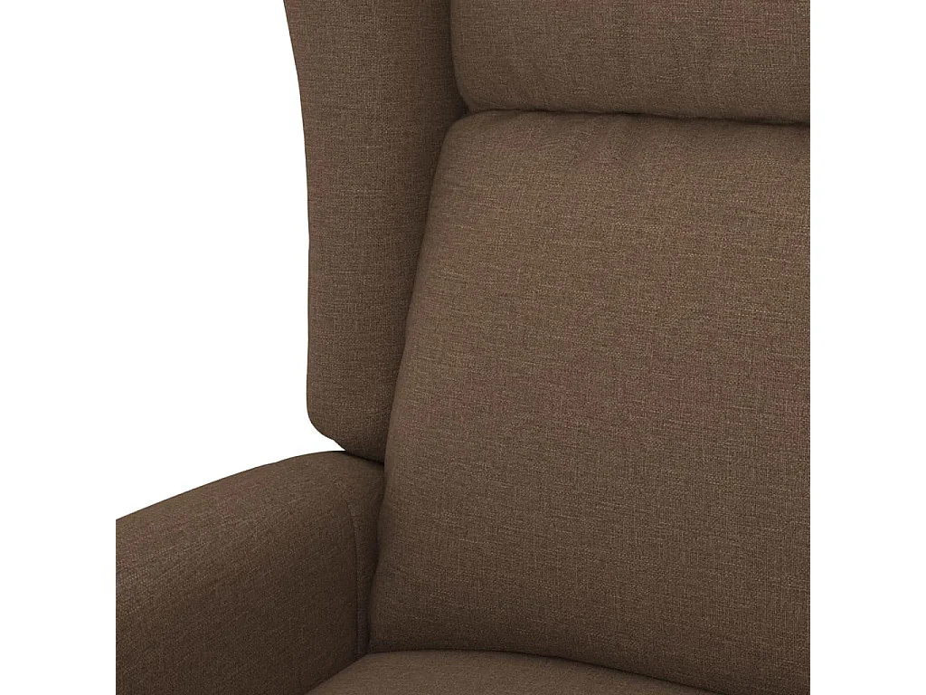 Fauteuil inclinable électrique-Chaise de relax à oreilles marron tissu SHL3221