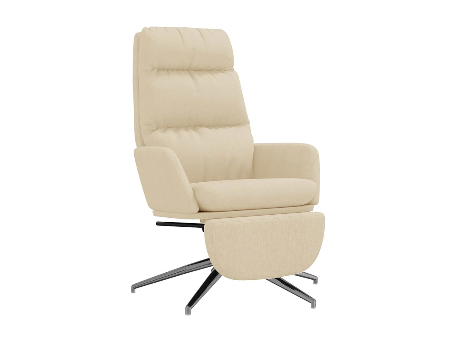 Chaise de relaxation-Fauteuil de bureau avec repose-pied Crème Tissu SHL5005