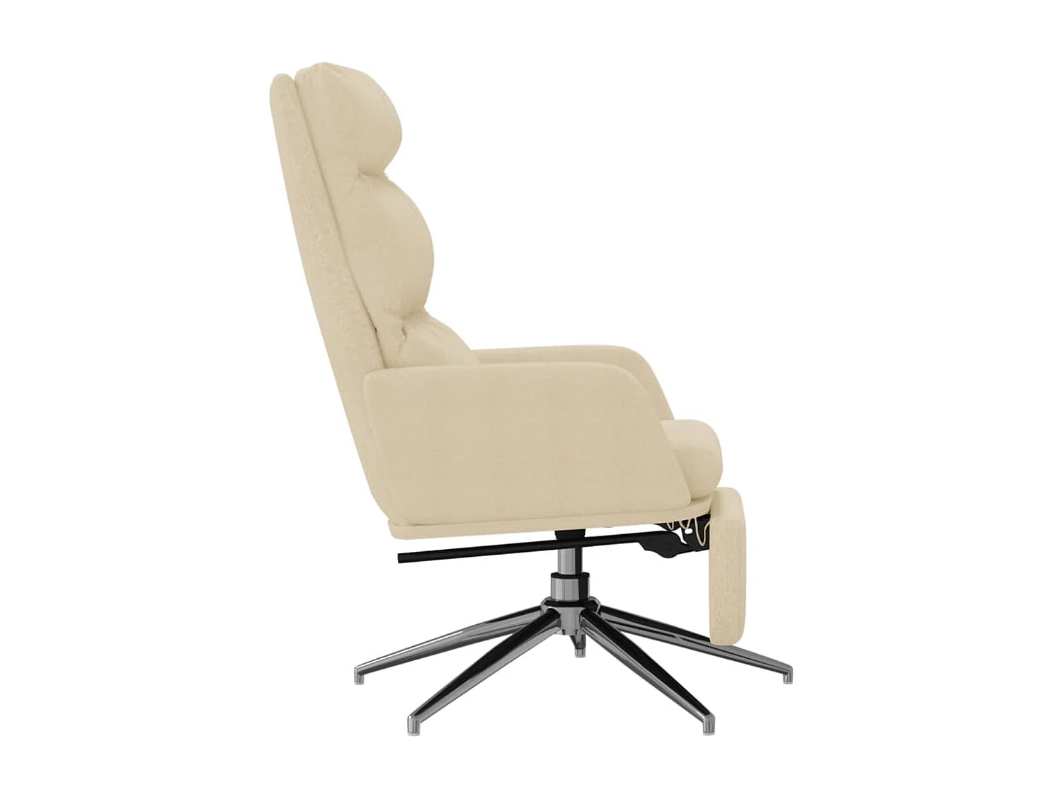 Chaise de relaxation-Fauteuil de bureau avec repose-pied Crème Tissu SHL5005