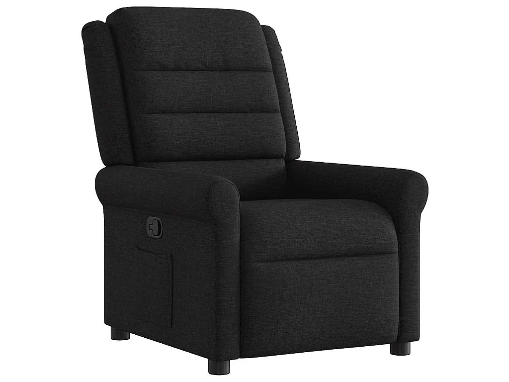 Fauteuil inclinable-Chaise de relax-Fauteuil TV Noir Tissu SHL5215
