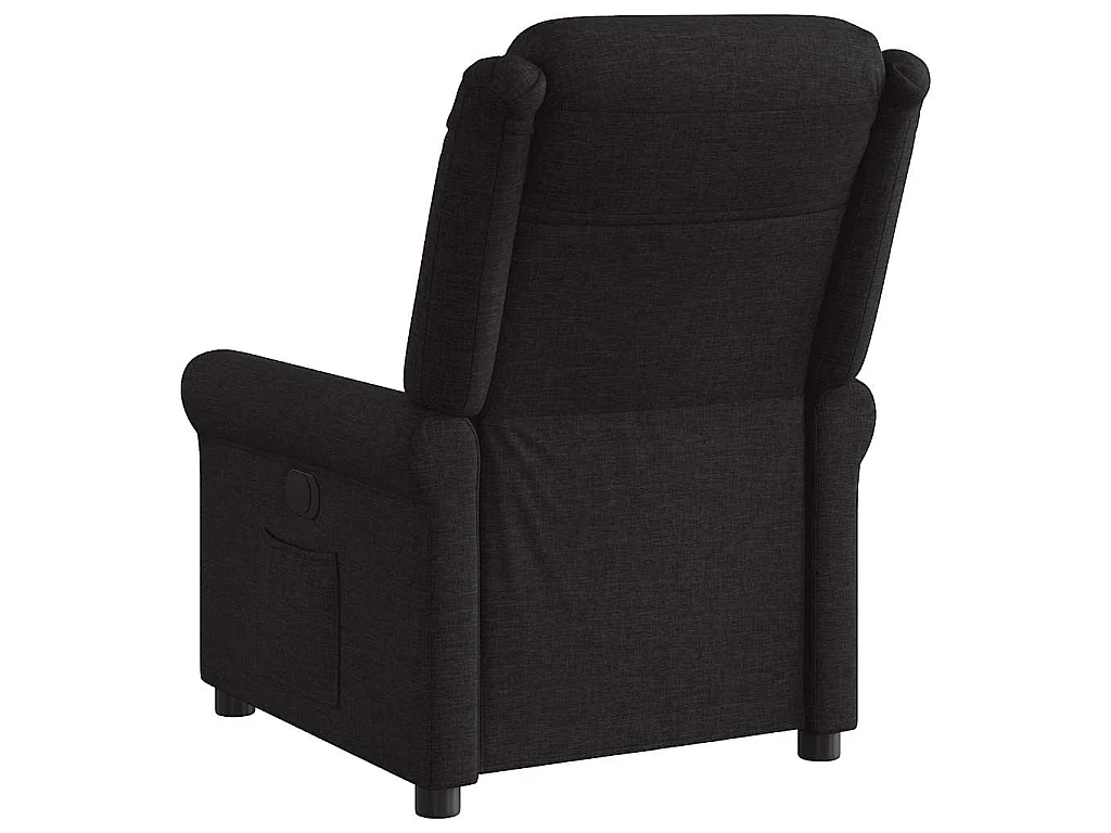 Fauteuil inclinable-Chaise de relax-Fauteuil TV Noir Tissu SHL5215