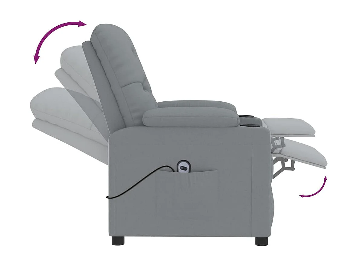 Sillón de relax | Silla | Sillón reclinable eléctrico tela gris claro SHL7820