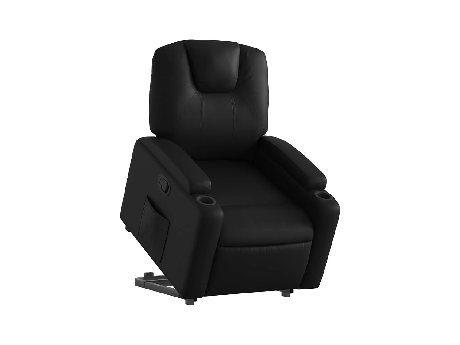 Sillón de relax | Sillón reclinable elevable cuero artificial negro SHL6874