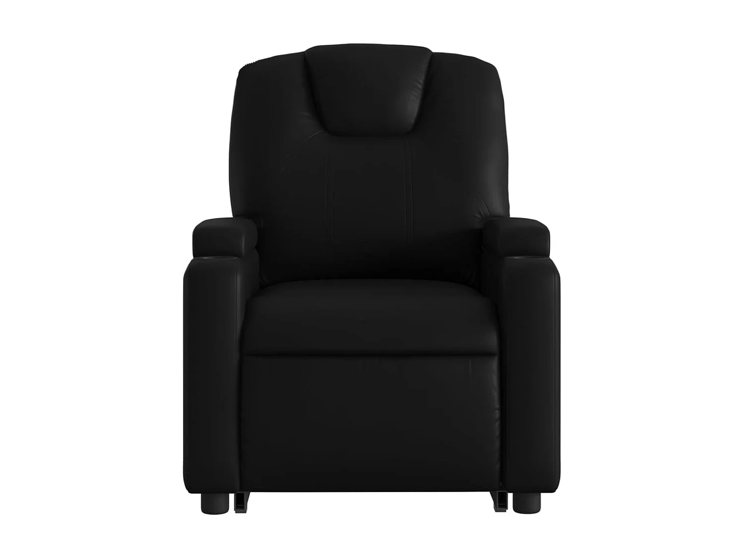 Sillón de relax | Sillón reclinable elevable cuero artificial negro SHL6874