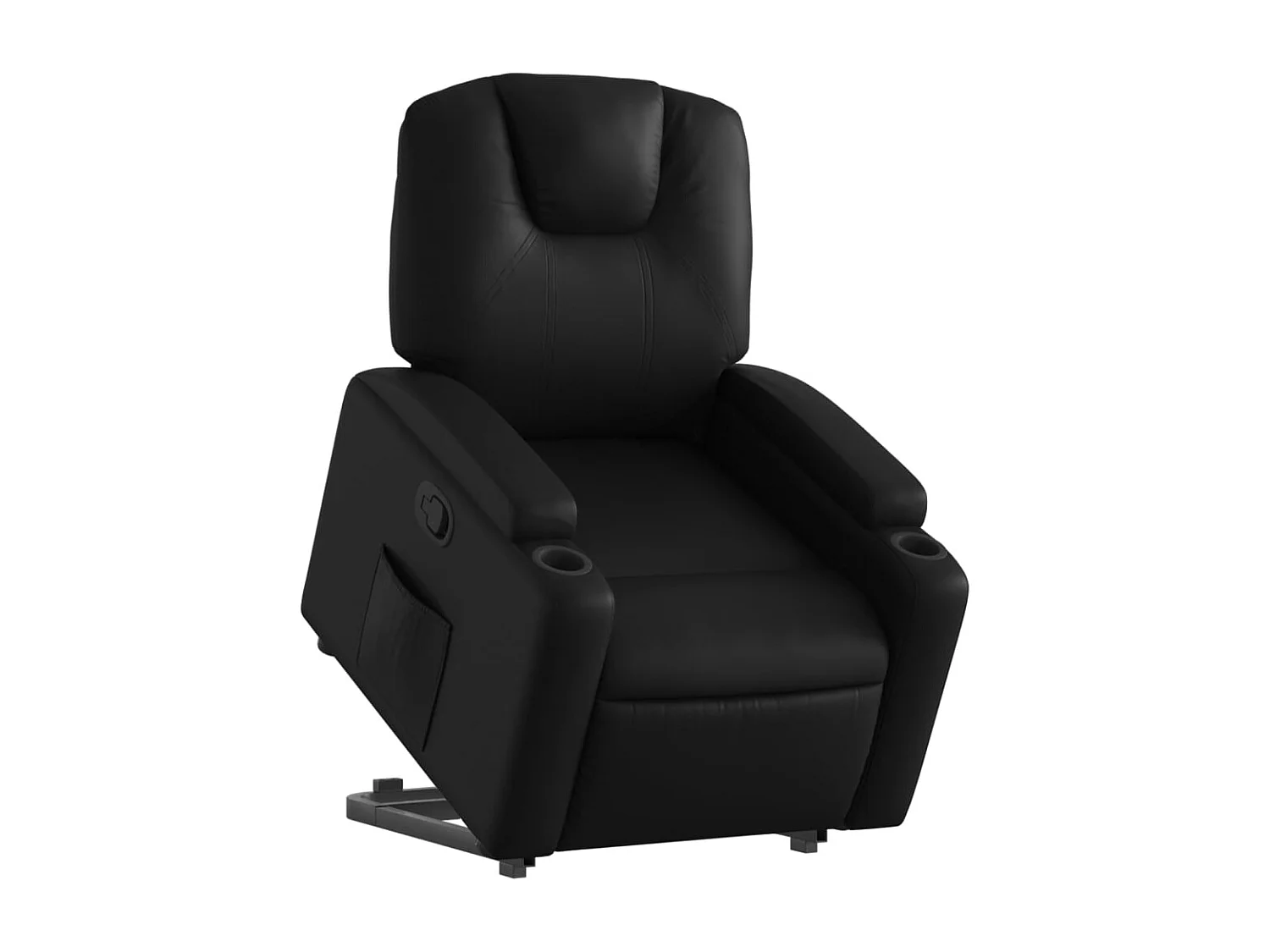 Sillón de relax | Sillón reclinable elevable cuero artificial negro SHL6874