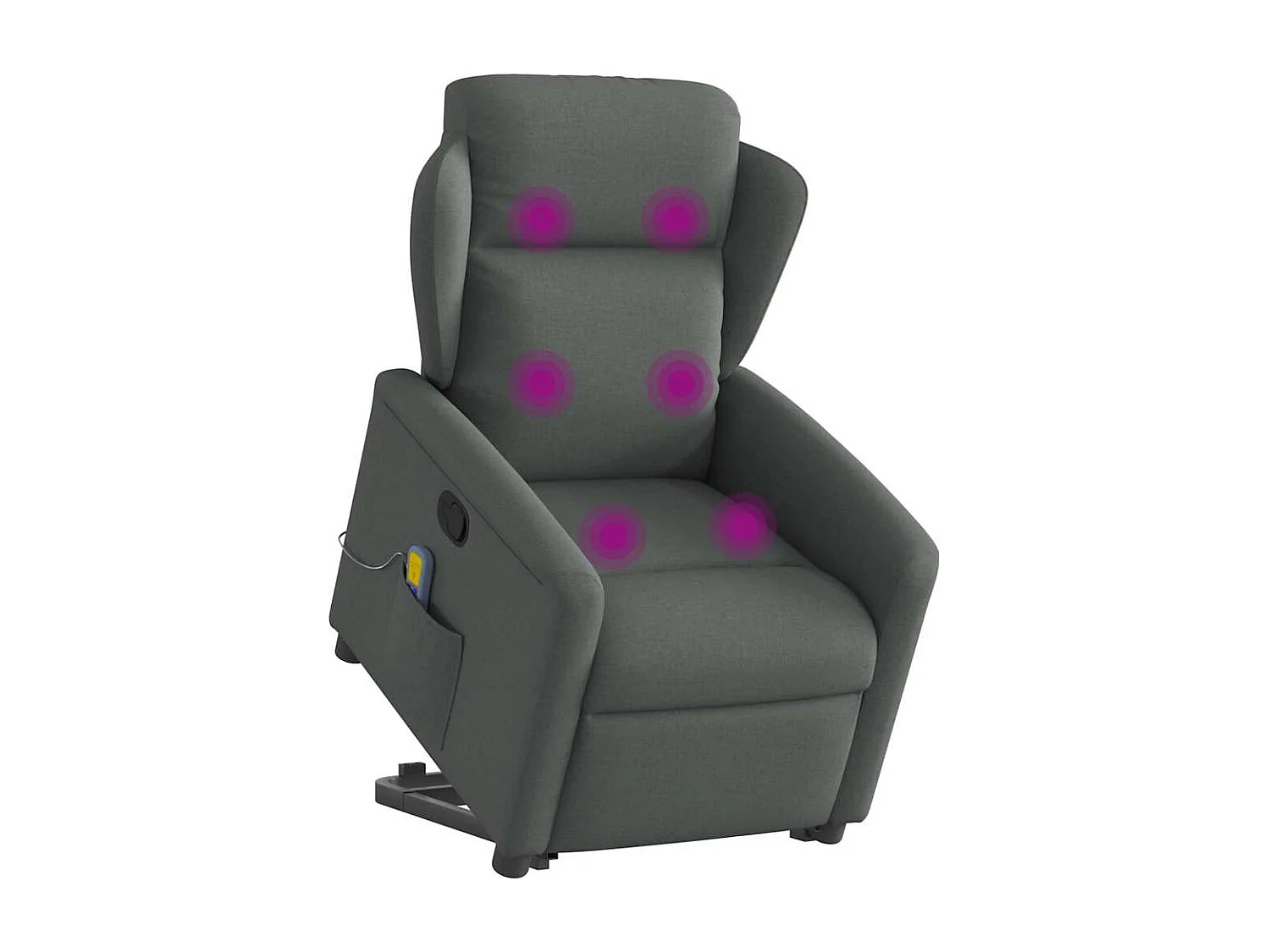 Sta-op-massagestoel verstelbaar stof donkergrijs