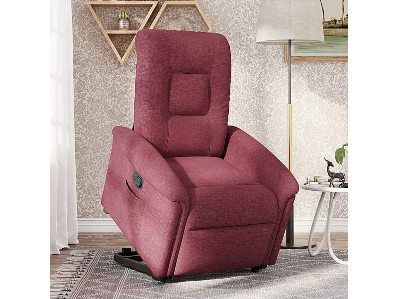 Fauteuil inclinable-Chaise de relax-Fauteuil TV rouge bordeaux tissu SHL1387