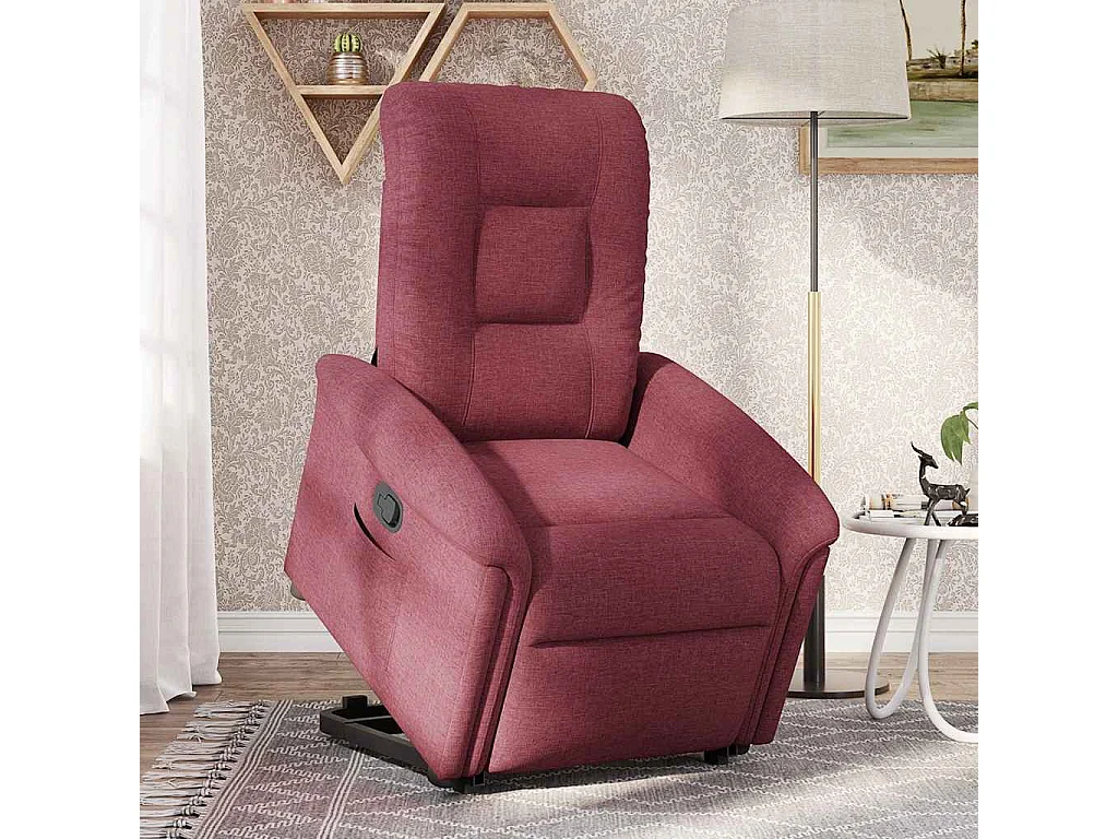 Fauteuil inclinable-Chaise de relax-Fauteuil TV rouge bordeaux tissu SHL1387