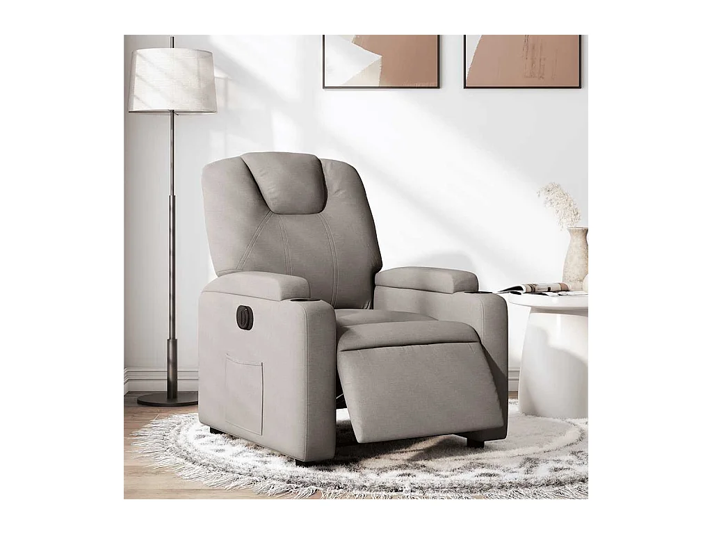 Sillón de relax | Silla | Sillón reclinable eléctrico tela gris taupé SHL4219