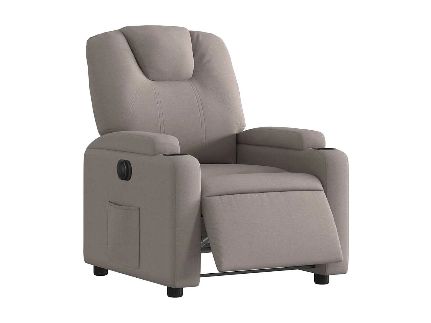 Relaxsessel Elektrisch | Lounge Sessel indoor Taupe Stoff SHL96056