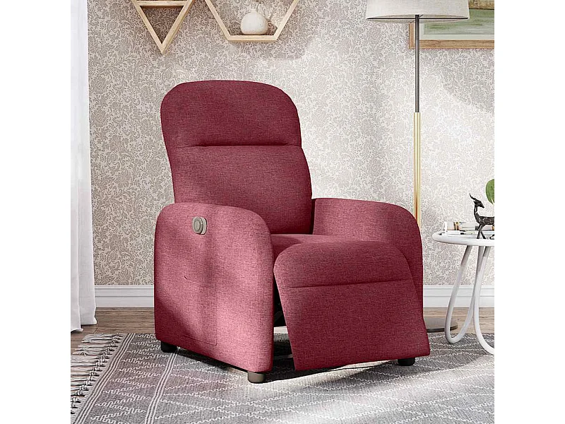 Sillón de relax | Silla | Sillón reclinable eléctrico tela rojo tinto SHL9213