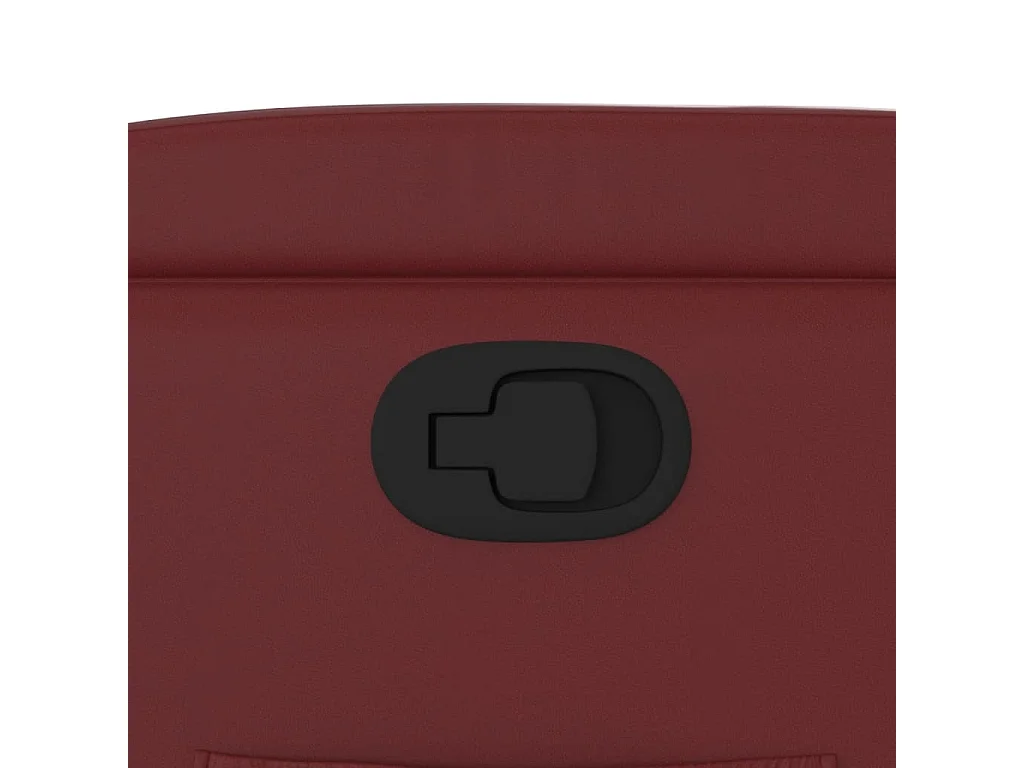 Sillón de relax | Sillón reclinable de cuero sintético rojo tinto SHL3354