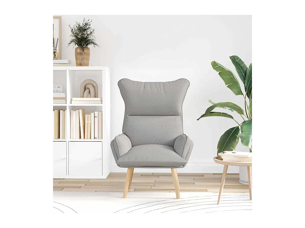 Sillón de relax | Silla Relax | Sillón de salón Gris nube 69x74x93 cm tela SHL7235