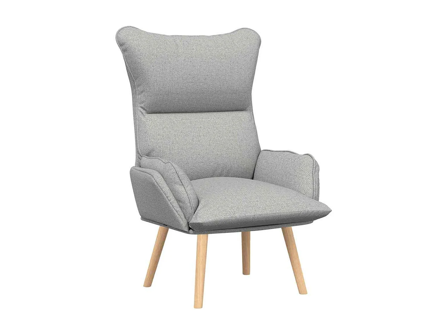 Fauteuil Salon-Chaise de relax Gris nuage 69x74x93 cm tissu SHL4120