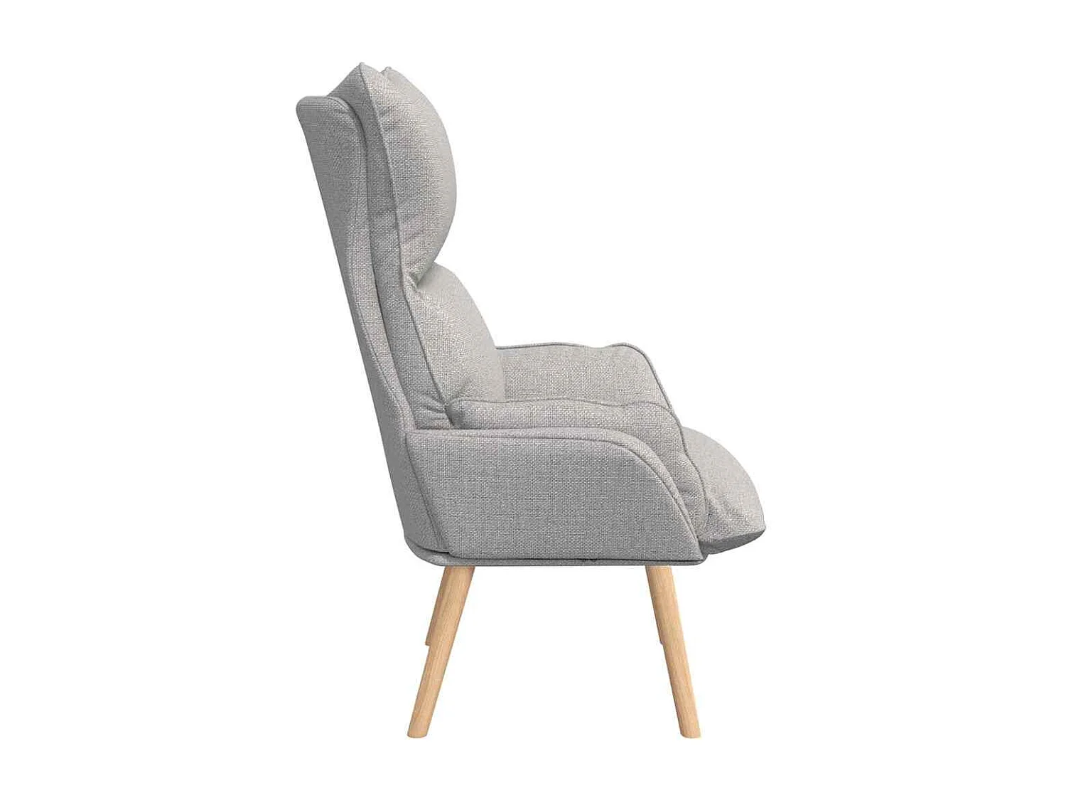 Fauteuil Salon-Chaise de relax Gris nuage 69x74x93 cm tissu SHL4120