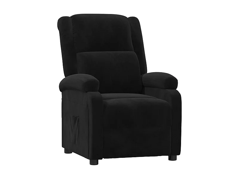 Sillón de relax | Silla | Sillón reclinable de terciopelo negro SHL8546