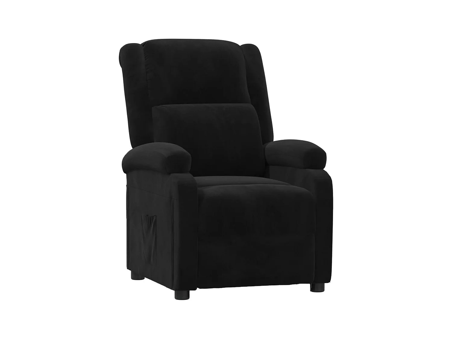 Fauteuil inclinable-Fauteuil de salon noir velours SHL3340