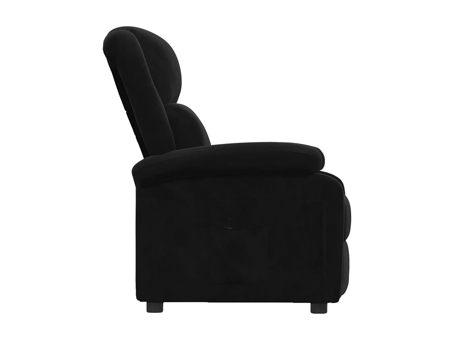 Sillón de relax | Silla | Sillón reclinable de terciopelo negro SHL8546
