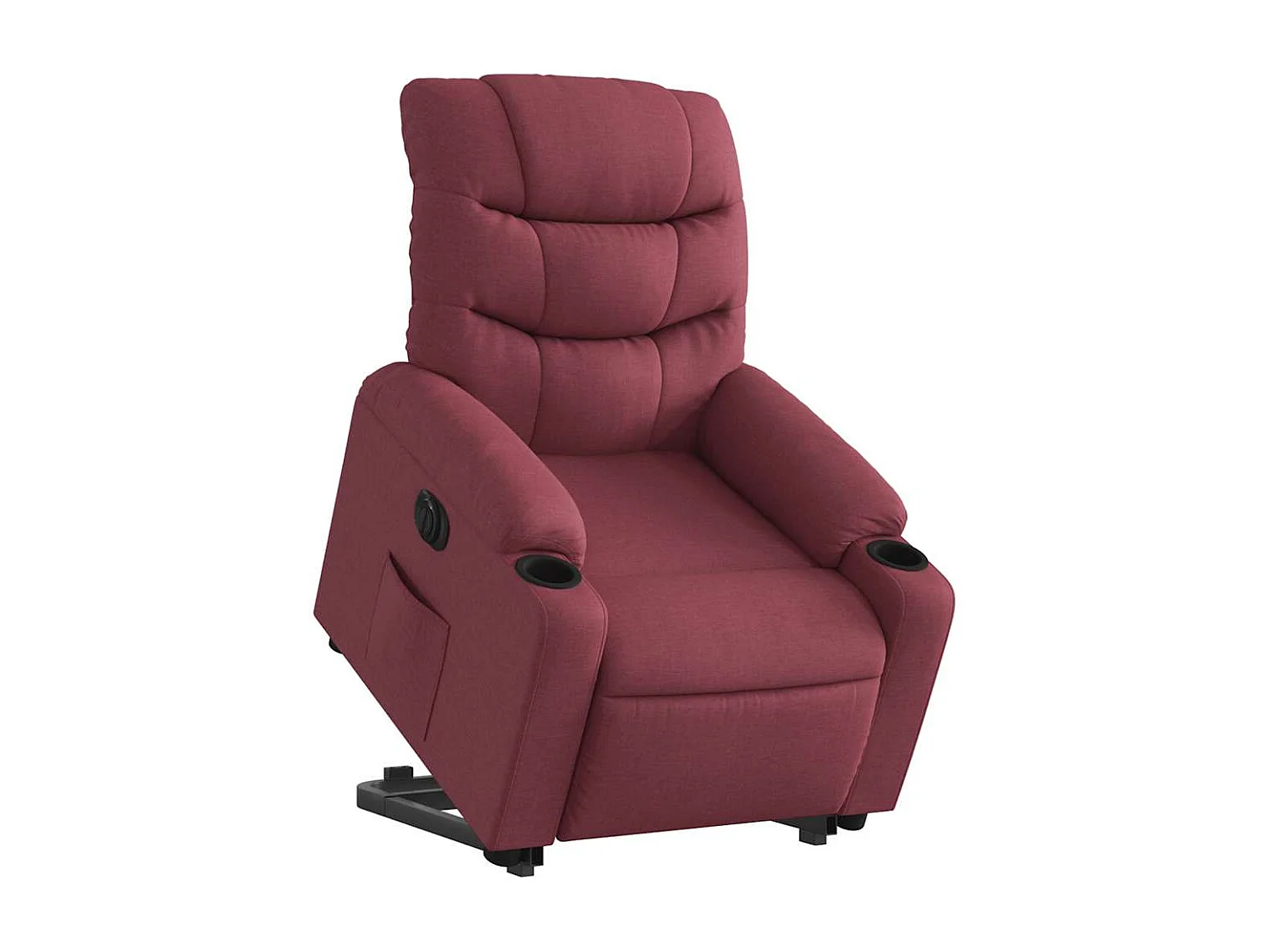 Relaxsessel mit Aufstehhilfe Elektrisch | Lounge Sessel indoor Weinrot Stoff SHL90407