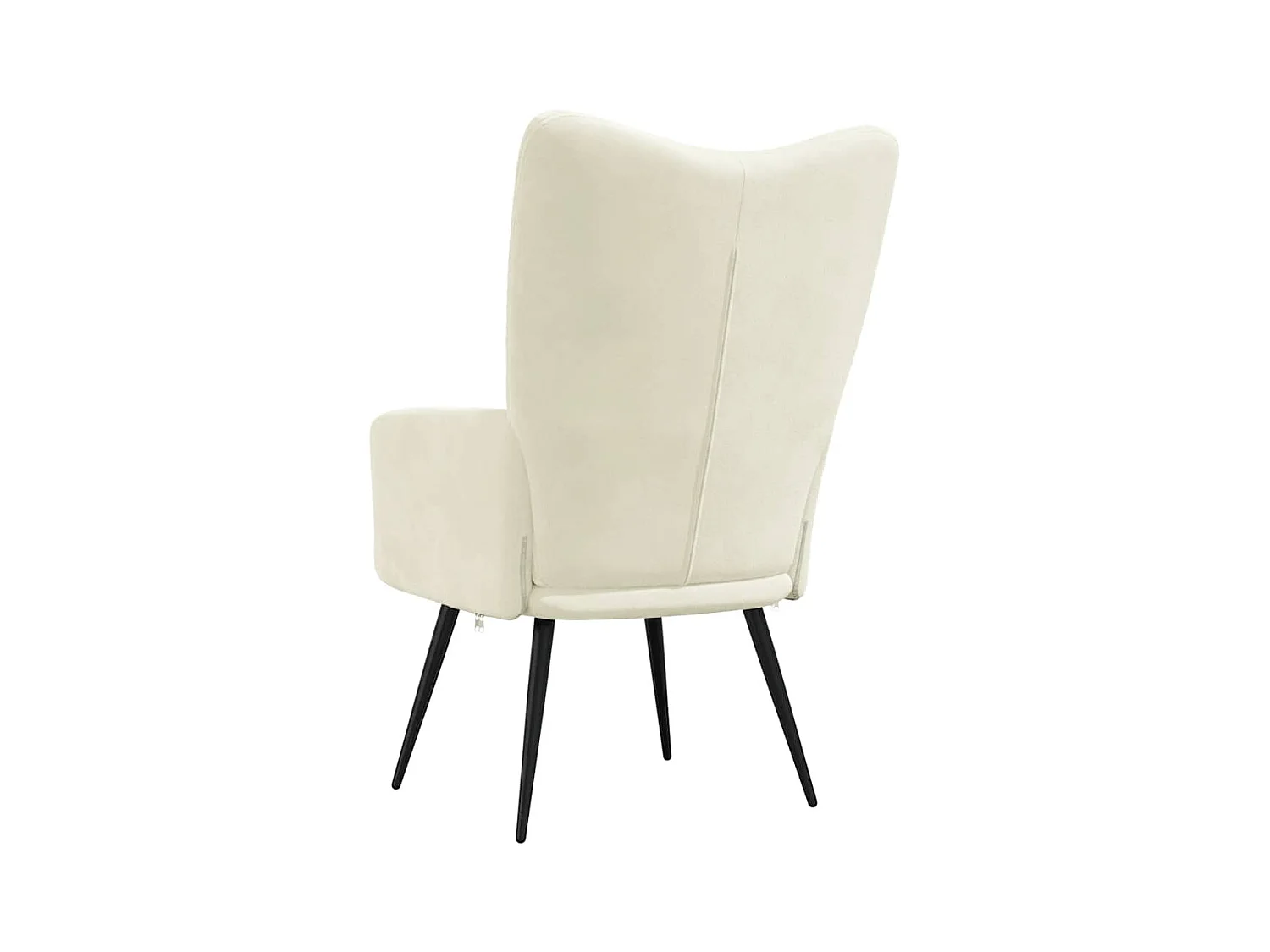 Sillón de relax | Silla de relax de terciopelo color blanco crema SHL5990