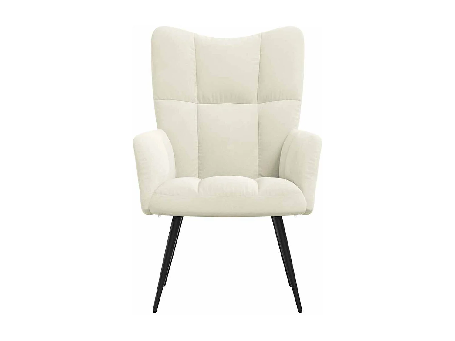 Relaxsessel | Lounge Sessel Cremeweiß Samt SHL64699