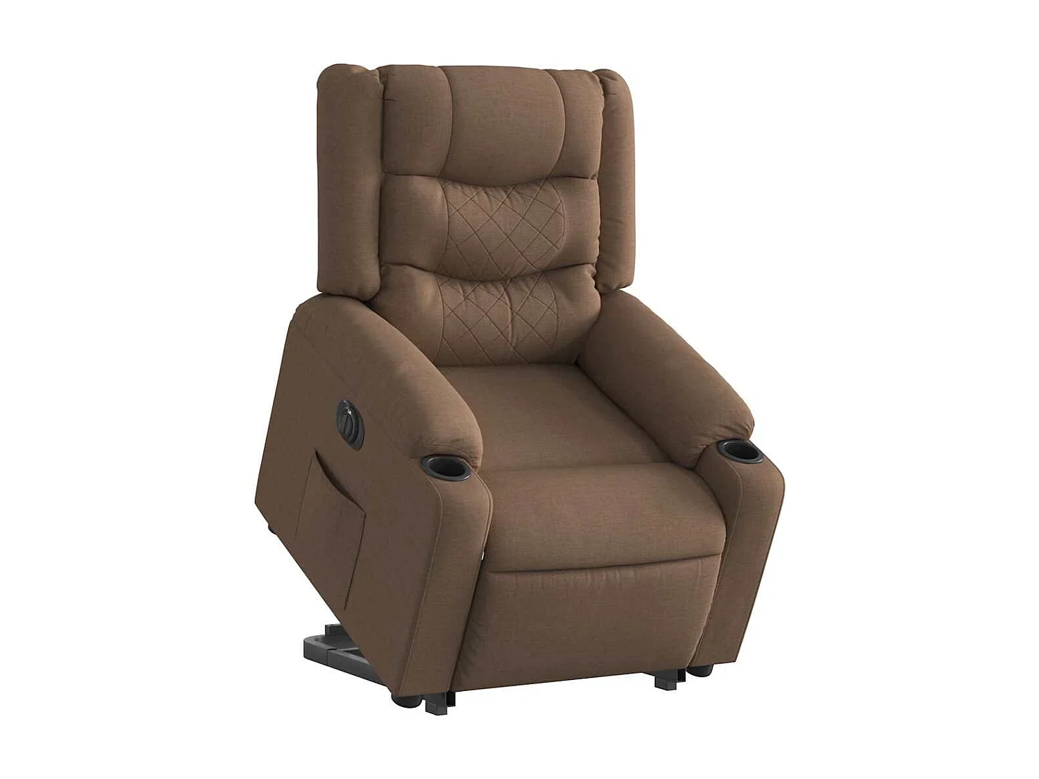 Fauteuil inclinable électrique-Chaise de relax-Fauteuil TV marron tissu SHL2994
