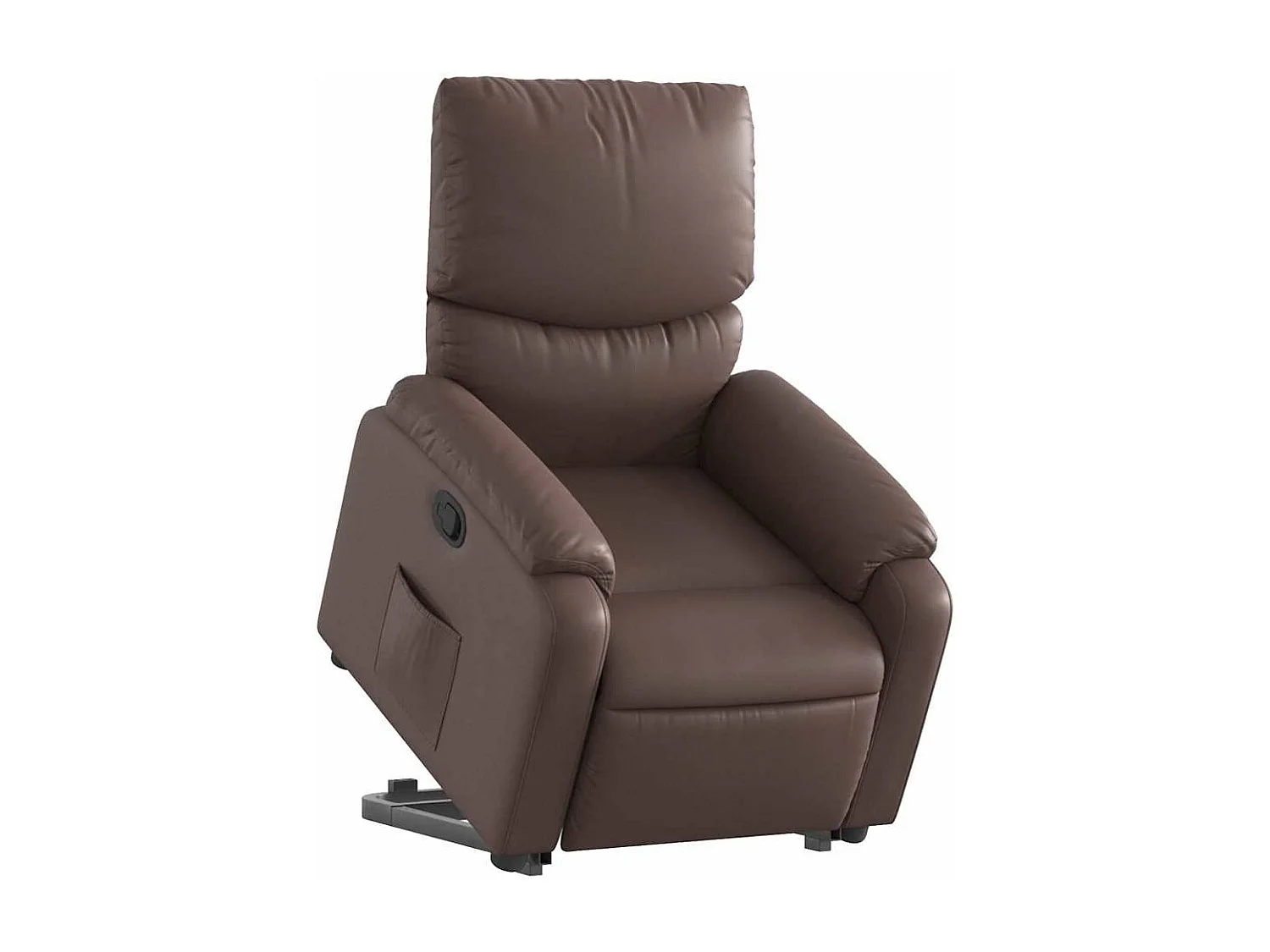 Fauteuil inclinable-Chaise de relax-Fauteuil salon marron similicuir SHL4504