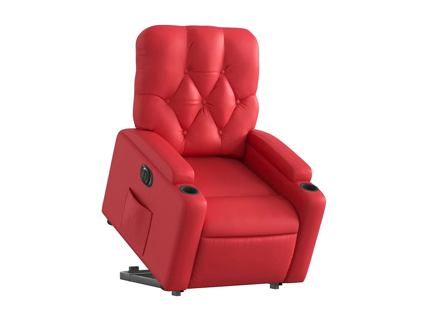 Relaxsessel mit Aufstehhilfe Elektrisch | Lounge Sessel indoor Rot Kunstleder SHL76776