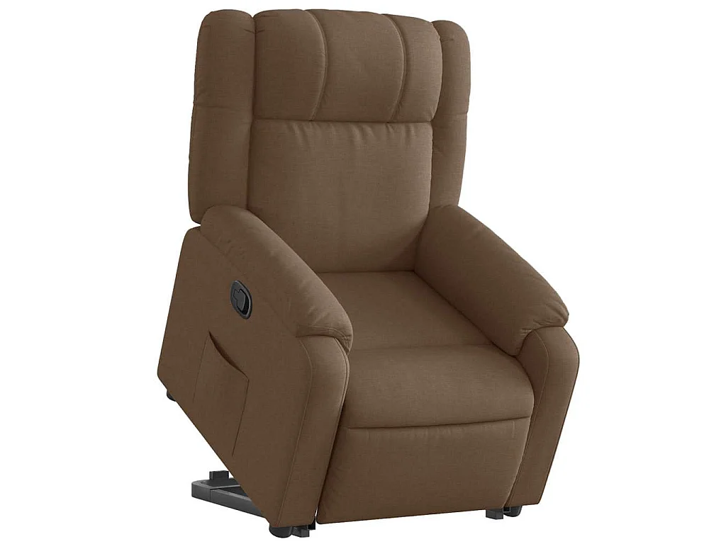 Fauteuil inclinable-Chaise de relax-Fauteuil salon Marron Tissu SHL2586