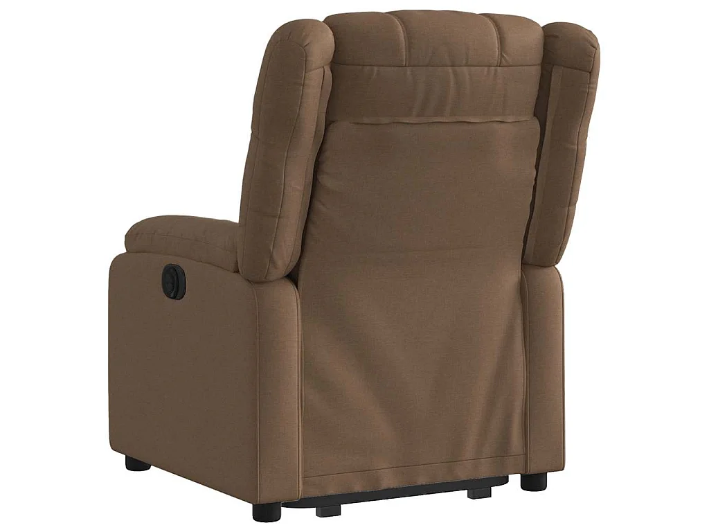Fauteuil inclinable-Chaise de relax-Fauteuil salon Marron Tissu SHL2586