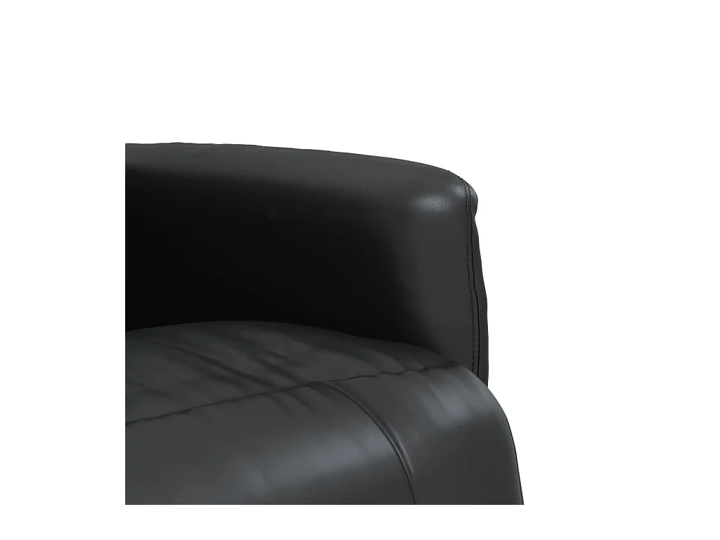 Sillón de relax | Sillón reclinable con reposapiés cuero sintético negro SHL7628