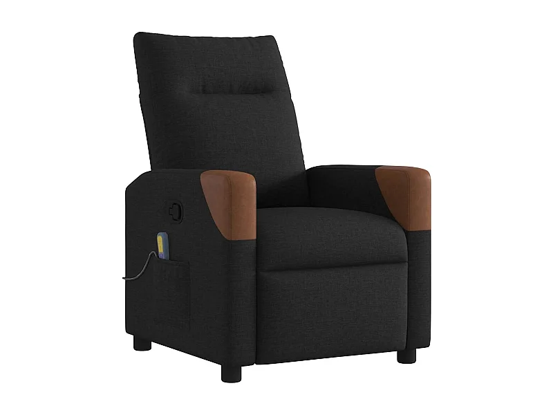Sillón de relax | Sillón reclinable de masaje de tela negro SHL5010