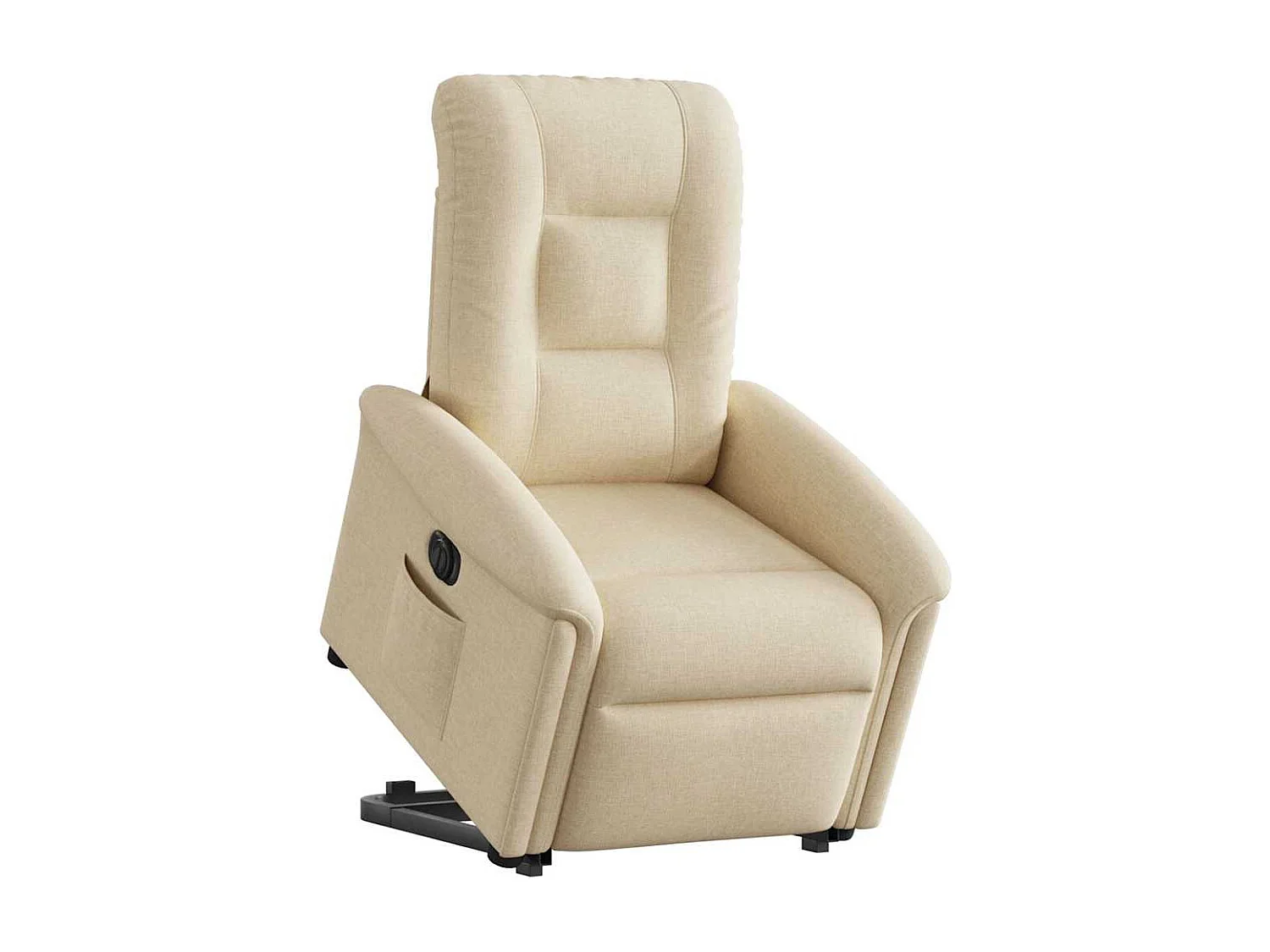 Silla de relax | Sillón eléctrico reclinable elevable de tela color crema SHL4732