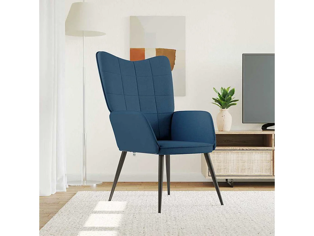Sillón de relax | Silla de relax de tela azul SHL7181