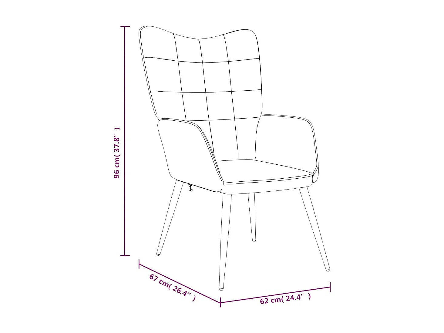 Sillón de relax | Silla de relax de tela azul SHL7181