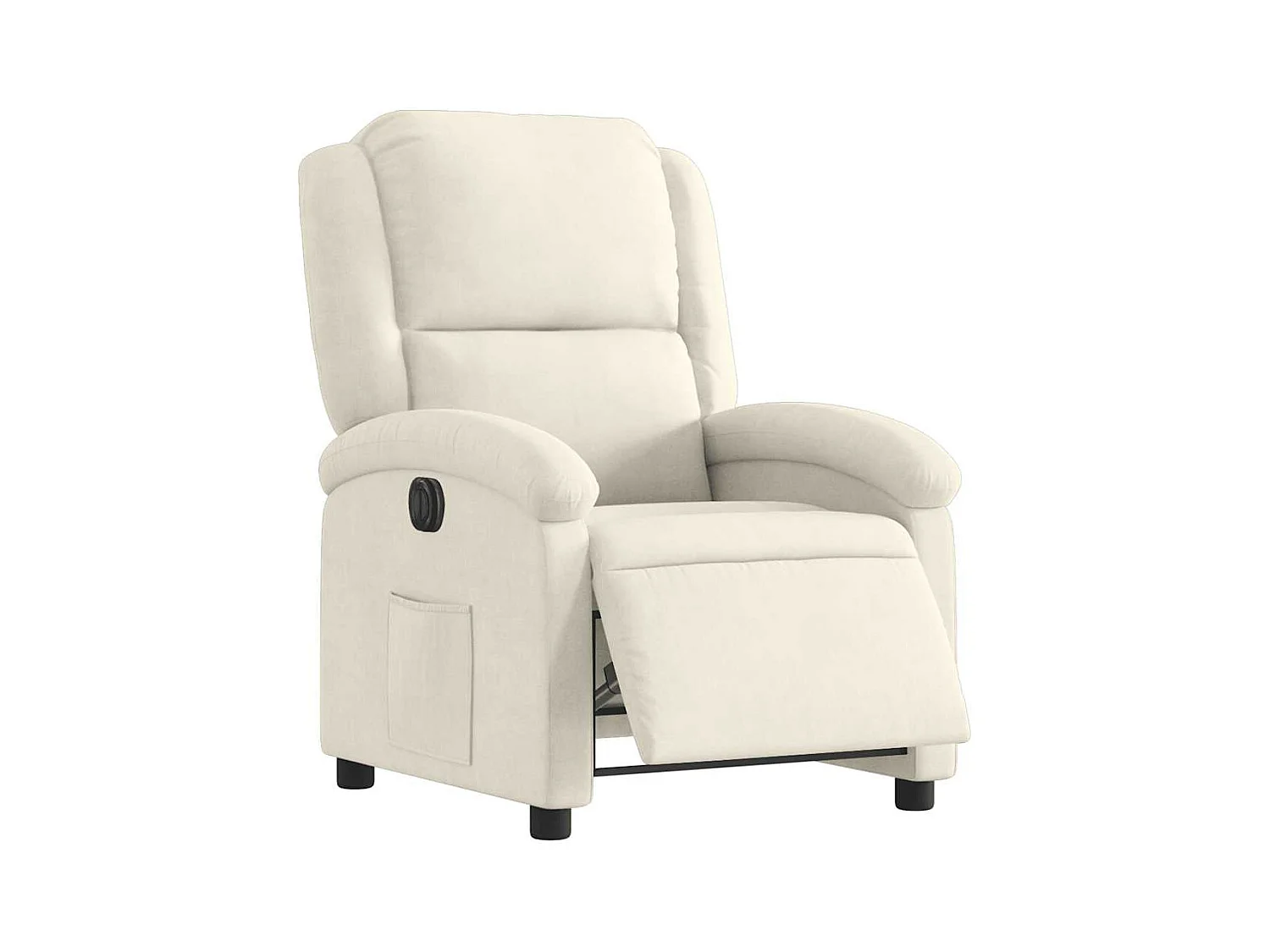 Sillón de relax | Silla | Sillón reclinable eléctrico de terciopelo blanco crema SHL9524
