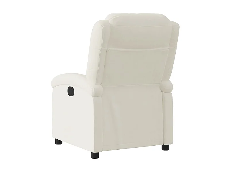 Fauteuil inclinable électrique-Chaise de relax-Fauteuil salon Crème Velours SHL2860