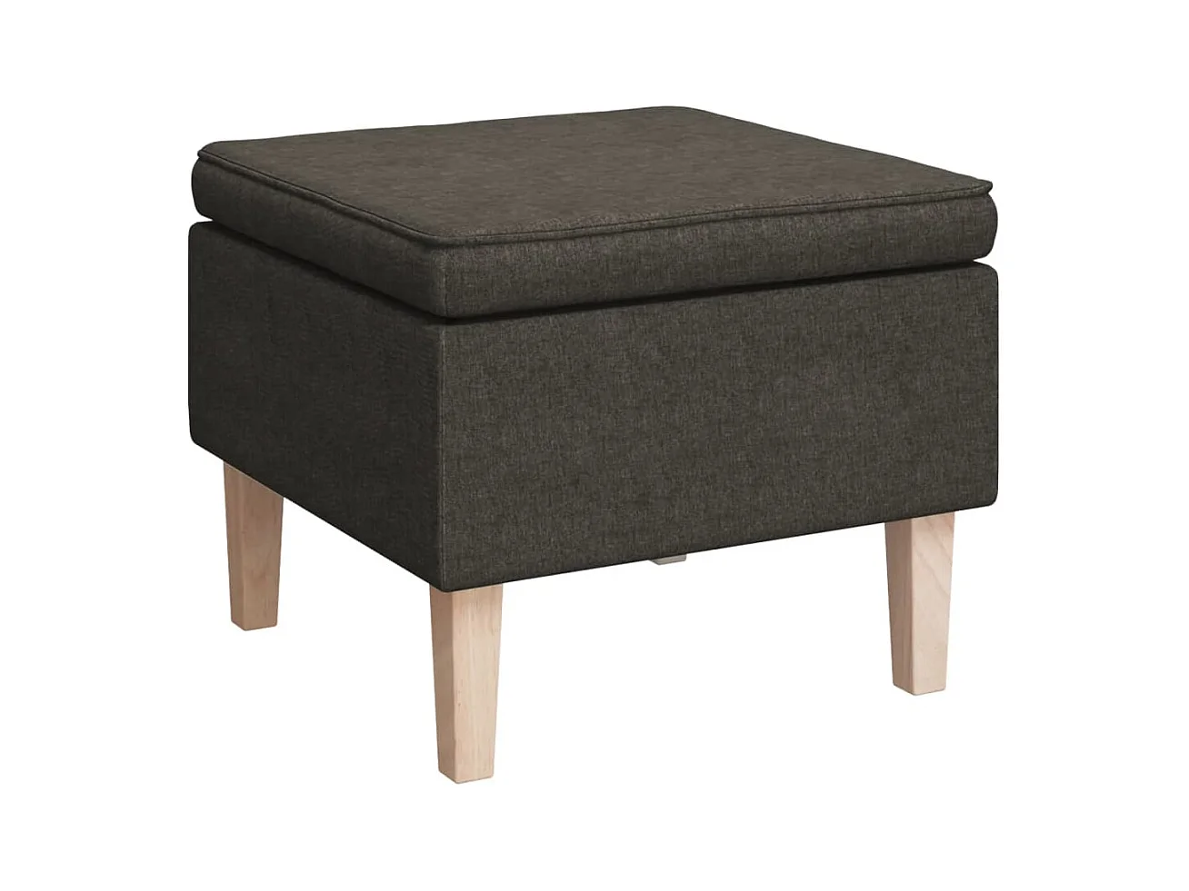Sillón de salón con patas mecedoras y taburete de tela gris oscuro SHL9088