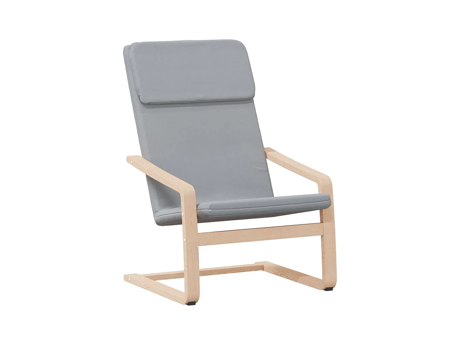 Sillón de relax | Silla de relax con taburete tela gris claro SHL5644