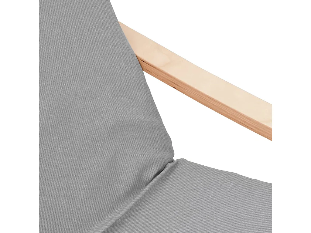 Sillón de relax | Silla de relax con taburete tela gris claro SHL5644