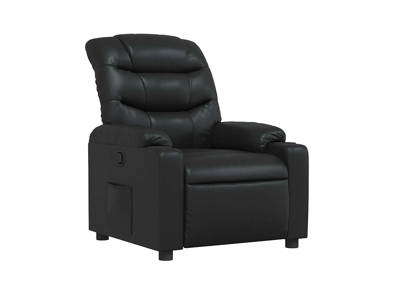 Fauteuil inclinable-Chaise-Fauteuil salon Noir Similicuir SHL5381