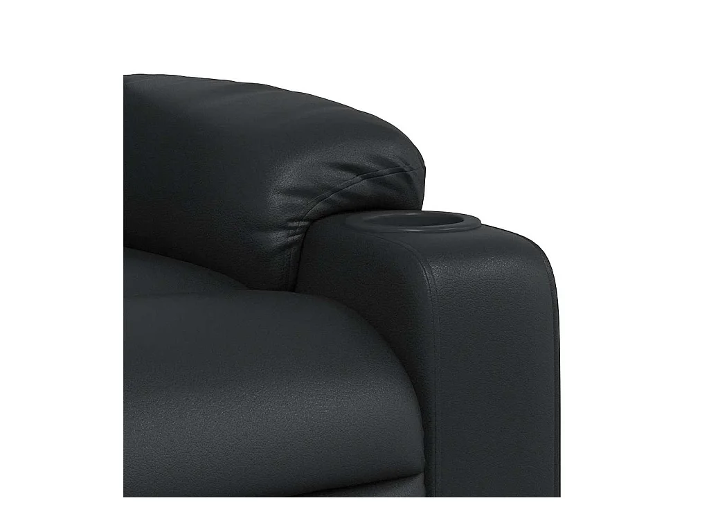 Fauteuil inclinable-Chaise-Fauteuil salon Noir Similicuir SHL5381