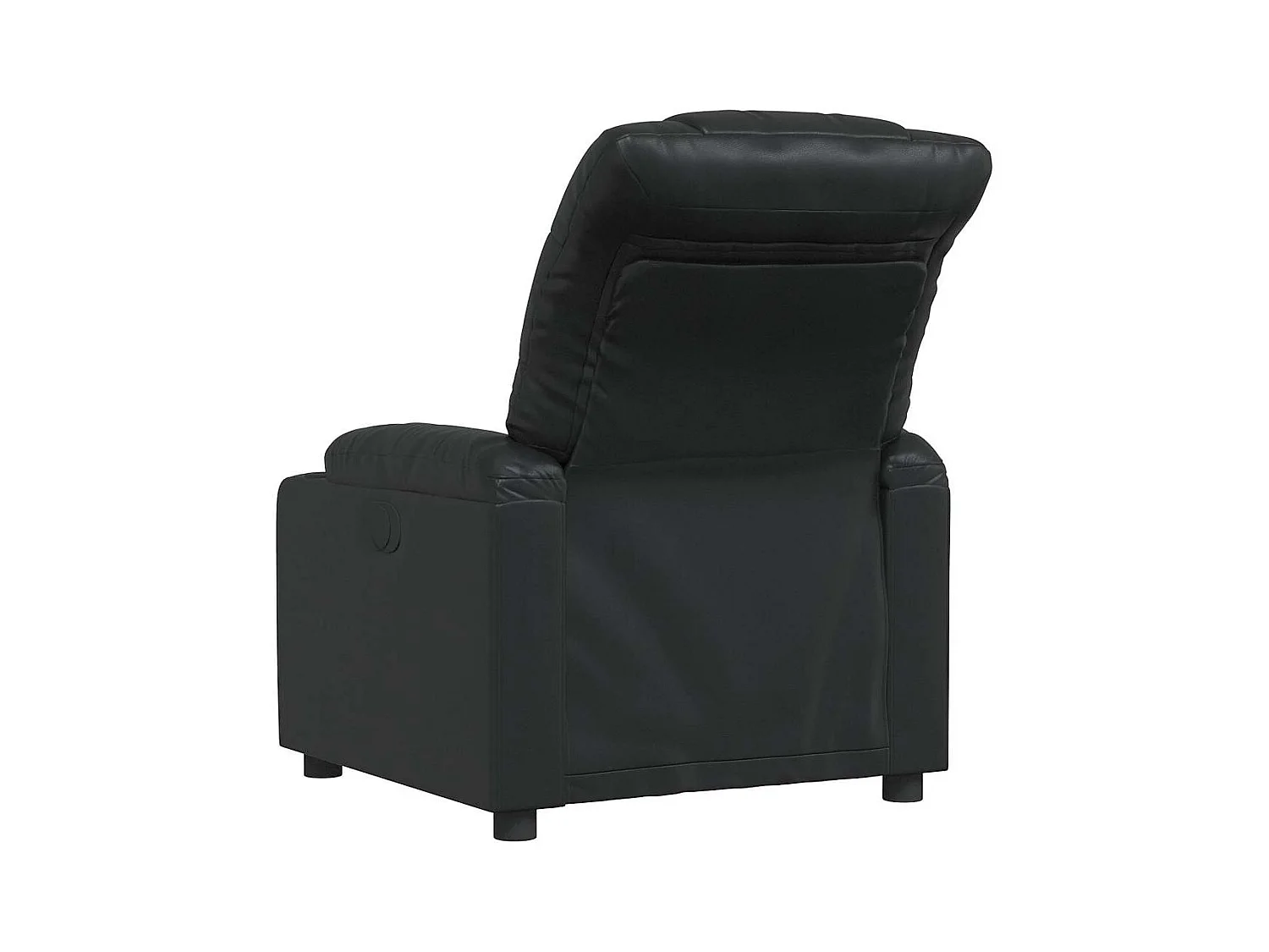 Sillón de relax | Sillón reclinable de cuero sintético negro SHL2860