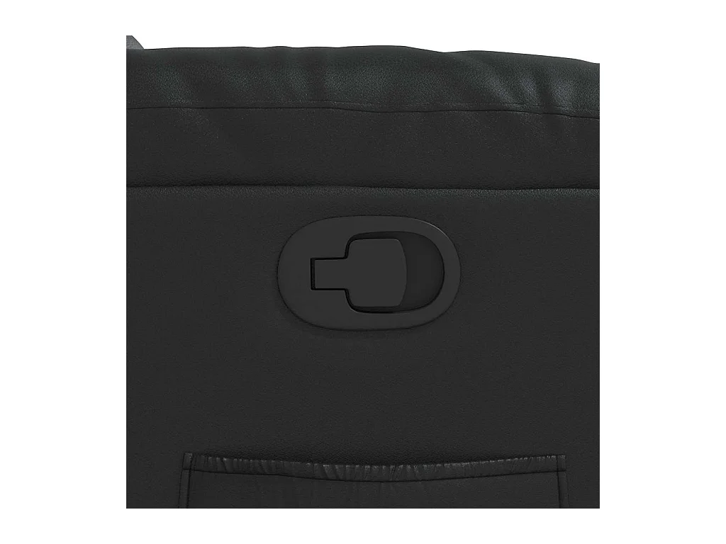 Sillón de relax | Sillón reclinable de cuero sintético negro SHL2860