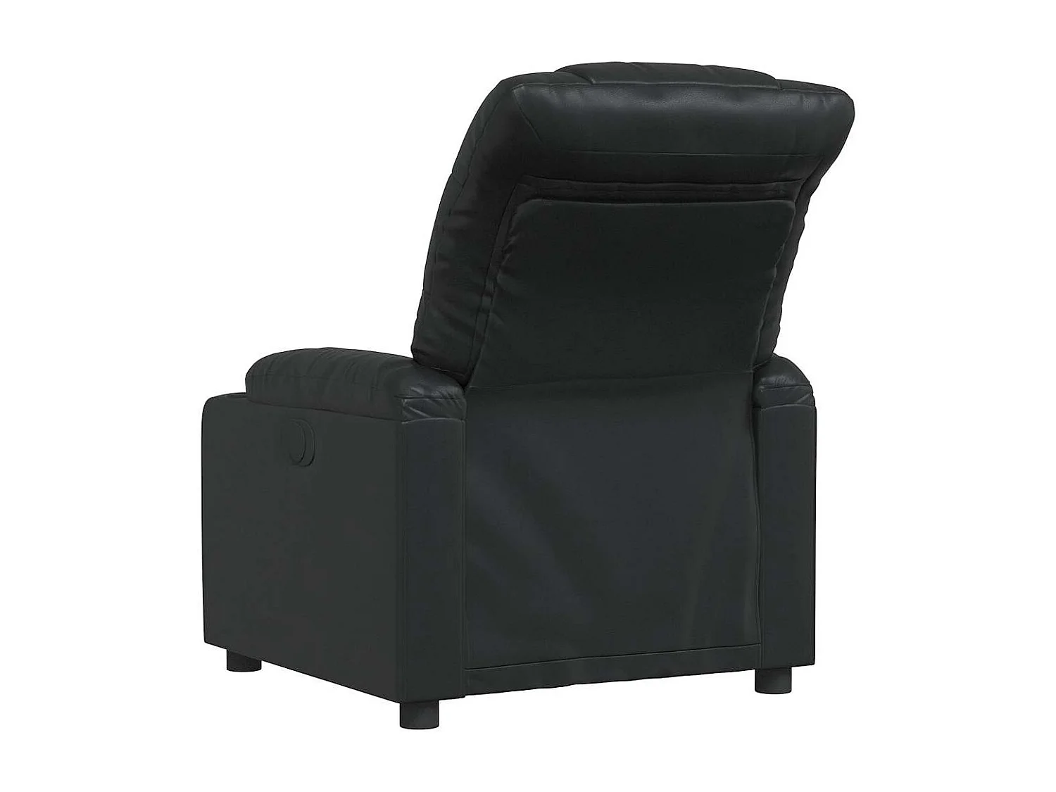 Sillón de relax | Sillón reclinable de cuero sintético negro SHL2860