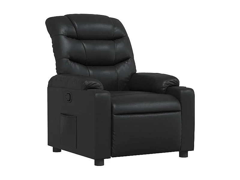 Fauteuil inclinable-Chaise-Fauteuil salon Noir Similicuir SHL5381