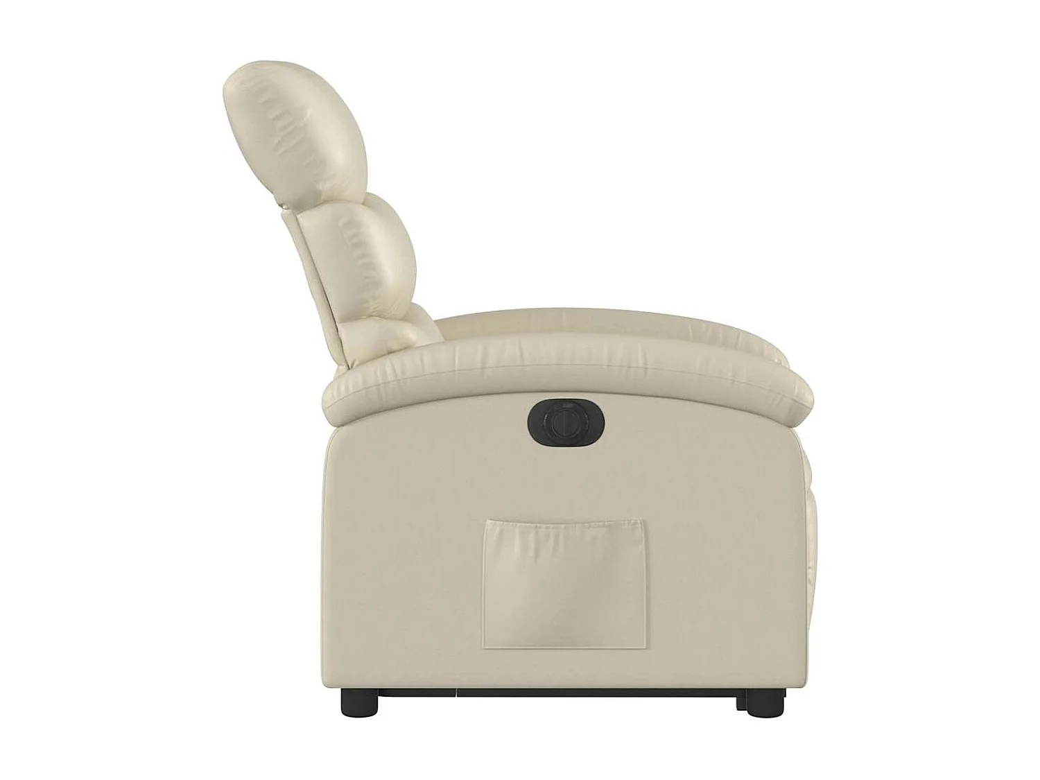 Relaxsessel mit Aufstehhilfe Elektrisch | Lounge Sessel indoor Creme Kunstleder SHL30234