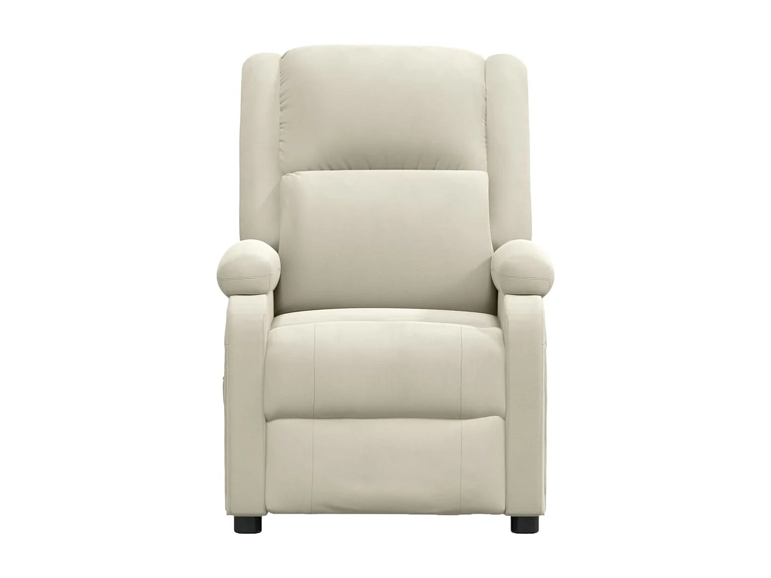 Fauteuil inclinable-Fauteuil de salon Crème Velours SHL4050