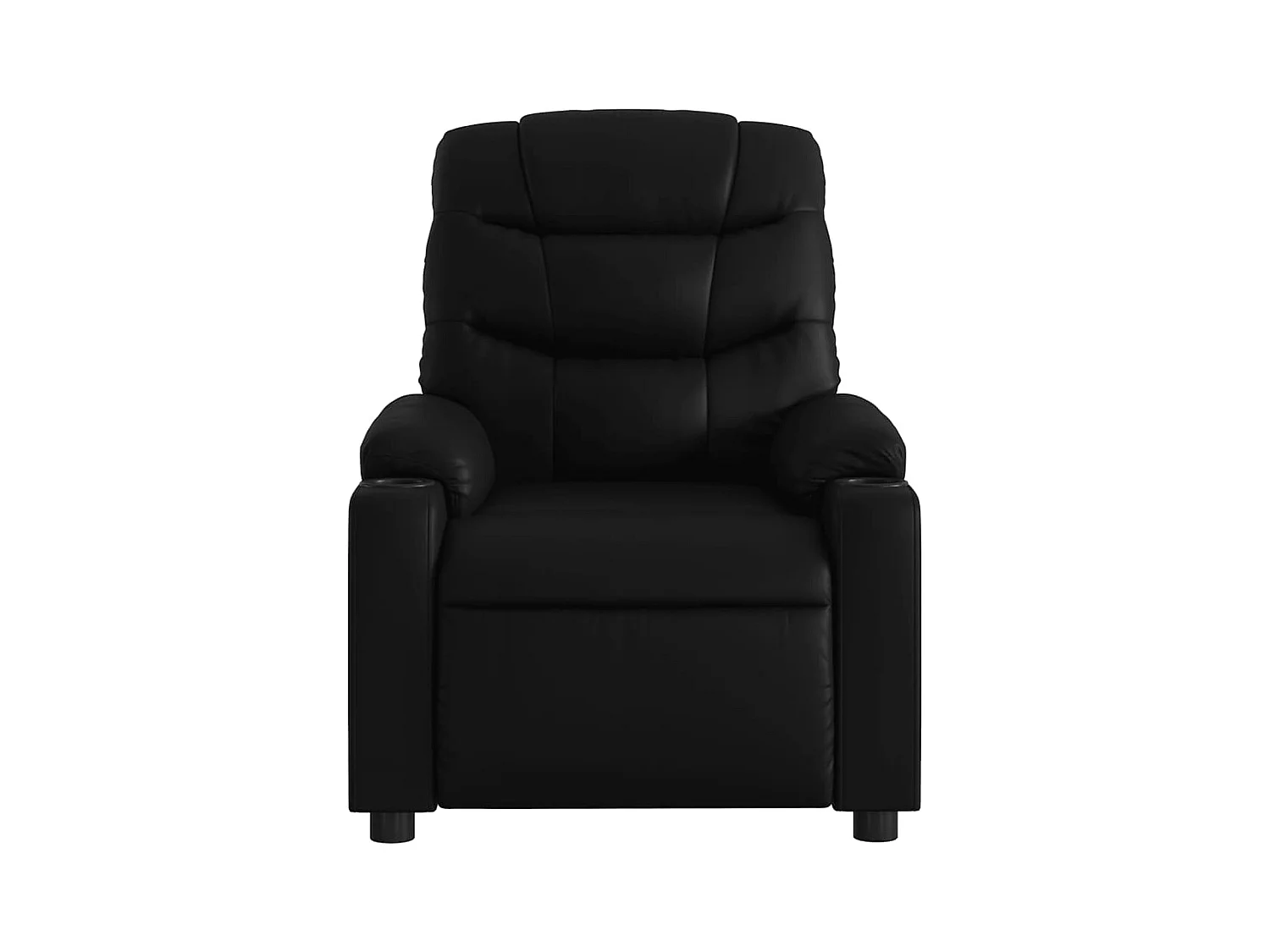 Poltrona massagens reclinável elétrica couro artificial preto SHL946165